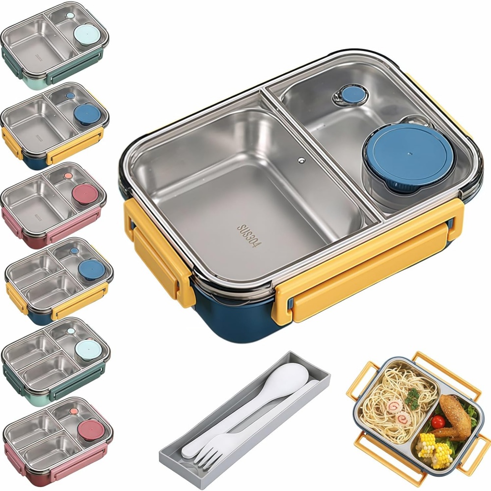 Meal Prep Bowl - 850ml ポータブルランチボックス子供大人用サーモスープ弁当箱ステンレス鋼断熱加熱食品保存容器
