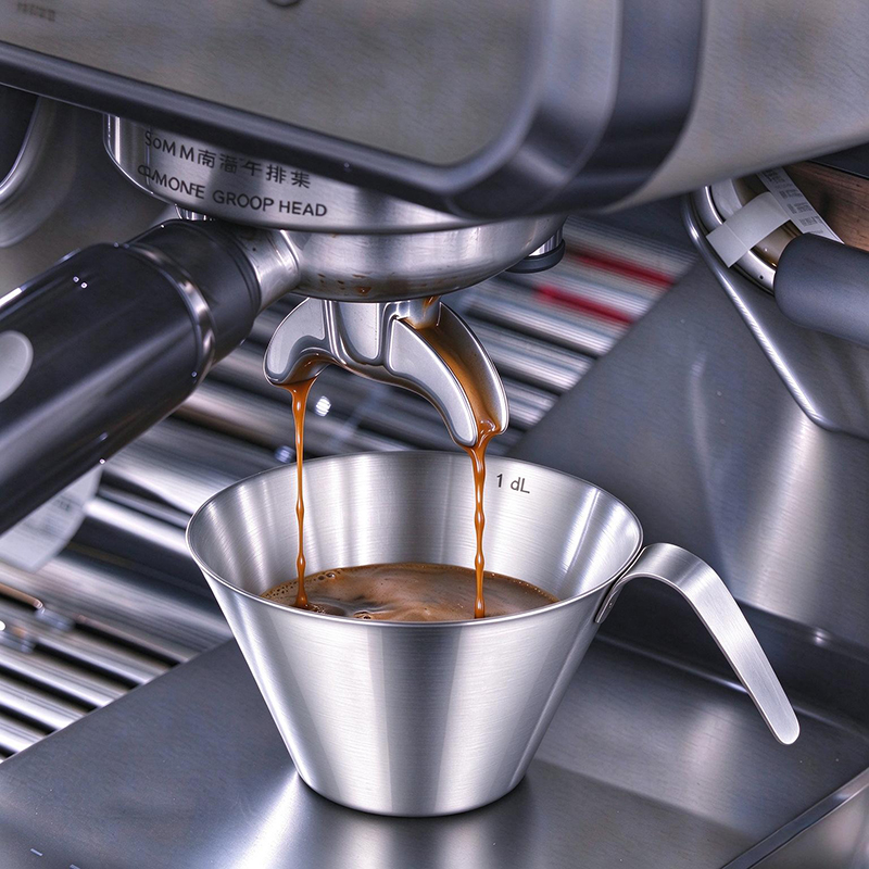 Sauce Dipping Cup - 100mlのエスプレッソカップ、ステンレス製のコーヒー計量カップ、ミニコーヒーピッチャー、ミルクピッチャー、取っ手付きの小さなソースカップ、ディッピングボウル。