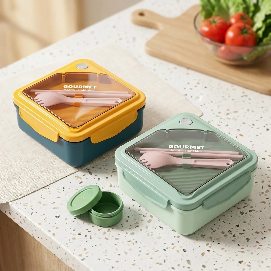 密閉式プラスチック製弁当箱、仕切り付き、電子レンジ対応、食事 - Meal Prep Or Prep Meal のレビューと価格