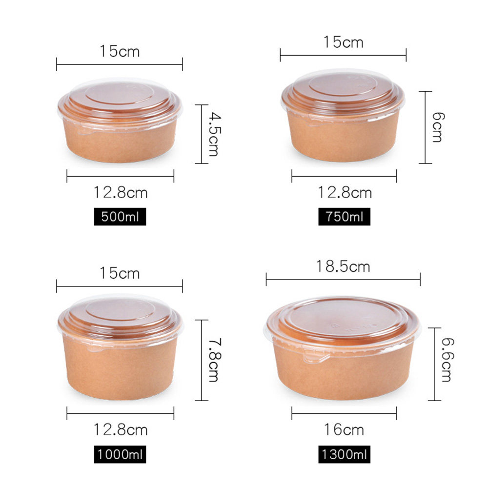 20個入り、クラフト紙製のボウル。食事の準備や食品の保存に。 - Meal Prep Bowl のレビューと価格