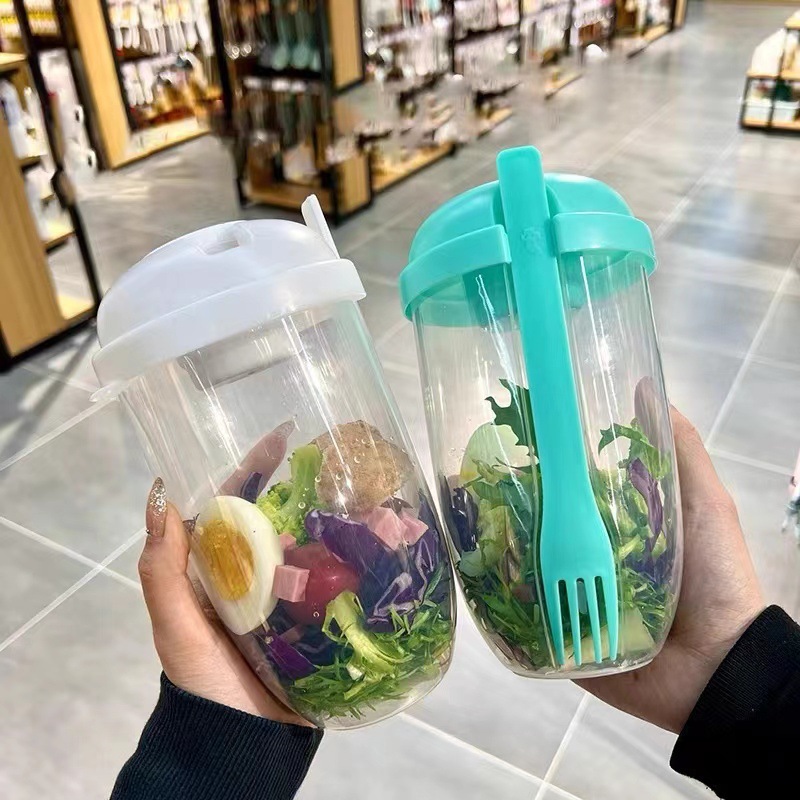 持ち運び可能な蓋付きサラダボウル、フォーク付き、オールインワ - Meal Prep Bowl のレビューと価格