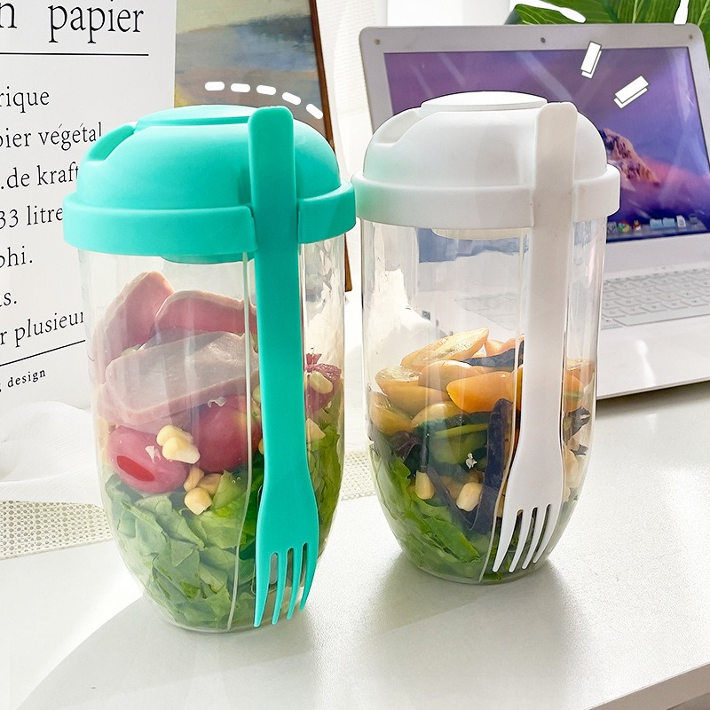 持ち運び可能な蓋付きサラダボウル、フォーク付き、オールインワ - Meal Prep Bowl のレビューと価格